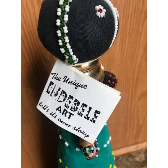 Vintage Handmade Ndebele doll Made In South Africa With Original Tag 18" - Picture 2 of 10